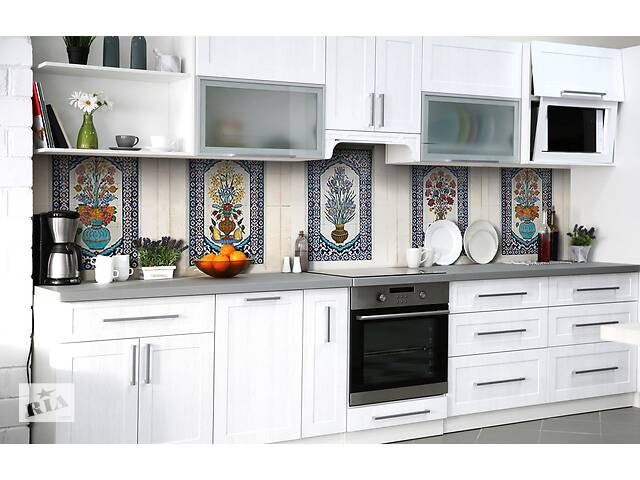Наклейка на скинали Zatarga на кухню «Марокканские окна» 600х3000 мм виниловая 3Д наклейка кухонный фартук самоклеящаяся