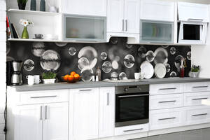 Наклейка на скинали Zatarga на кухню «Мыльные пузыри» 600х3000 мм виниловая 3Д наклейка кухонный фартук самоклеящаяся