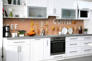 Наклейка на скинали Zatarga на кухню «Мюсли и кофе» 600х3000 мм виниловая 3Д наклейка кухонный фартук самоклеящаяся