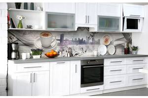 Наклейка на скинали Zatarga на кухню «На два берега» 600х2500 мм виниловая 3Д наклейка кухонный фартук самоклеящаяся