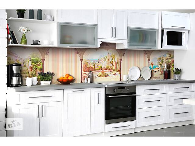 Наклейка на скинали Zatarga на кухню «Неоклассика» 650х2500 мм виниловая 3Д наклейка кухонный фартук самоклеящаяся