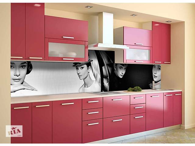 Наклейка на скинали Zatarga на кухню «Одри Хепберн» 600х2500 мм виниловая 3Д наклейка кухонный фартук самоклеящаяся Z... - Фото 2