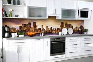 Наклейка на скинали Zatarga на кухню «Охровое небо» 600х2500 мм виниловая 3Д наклейка кухонный фартук самоклеящаяся