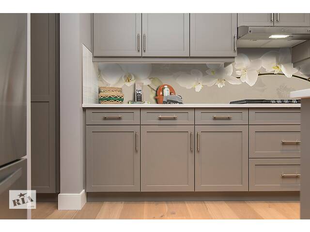 Наклейка на скинали Zatarga на кухню «Орхидея беж» 600х2500 мм виниловая 3Д наклейка кухонный фартук самоклеящаяся Z1... - Фото 3