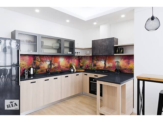 Наклейка на скинали Zatarga на кухню «Осенний сад лес» 600х3000 мм виниловая 3Д наклейка кухонный фартук самоклеящаяс... - Фото 3