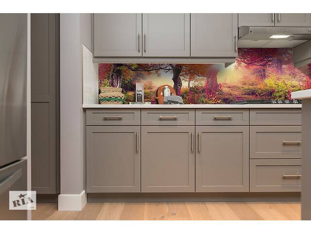 Наклейка на скинали Zatarga на кухню «Осенний сад лес» 600х3000 мм виниловая 3Д наклейка кухонный фартук самоклеящаяс... - Фото 4