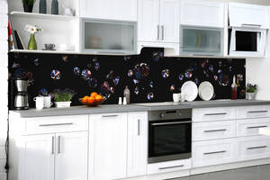 Наклейка на скинали Zatarga на кухню «Падение алмазов» 600х3000 мм виниловая 3Д наклейка кухонный фартук самоклеящаяся