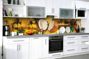 Наклейка на скинали Zatarga на кухню «Пина колада» 600х2500 мм виниловая 3Д наклейка кухонный фартук самоклеящаяся