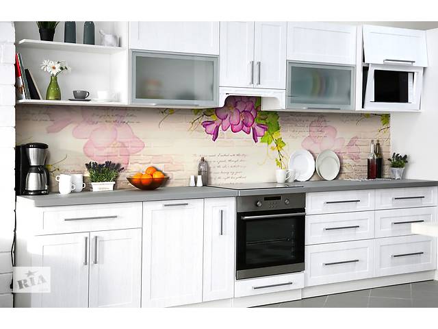 Наклейка на скинали Zatarga на кухню «Письма на стенах» 600х2500 мм виниловая 3Д наклейка кухонный фартук самоклеящаяся