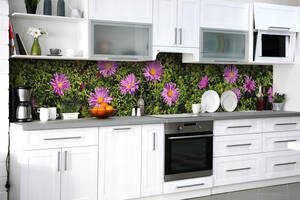 Наклейка на скинали Zatarga на кухню «Садовые цветы» 600х2500 мм виниловая 3Д наклейка кухонный фартук самоклеящаяся