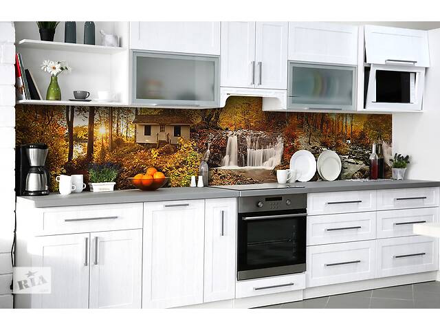 Наклейка на скинали Zatarga на кухню «Счастливый отшельник» 600х2500 мм виниловая 3Д наклейка кухонный фартук
