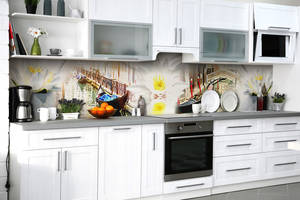 Наклейка на скинали Zatarga на кухню «Спящие гондолы» 600х3000 мм виниловая 3Д наклейка кухонный фартук самоклеящаяся