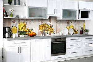 Наклейка на скинали Zatarga на кухню «Сверкающая олива» 600х2500 мм виниловая 3Д наклейка кухонный фартук самоклеящаяся