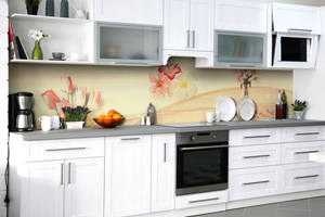 Наклейка на скинали Zatarga на кухню «Томная нежность» 600х2500 мм виниловая 3Д наклейка кухонный фартук самоклеящаяся