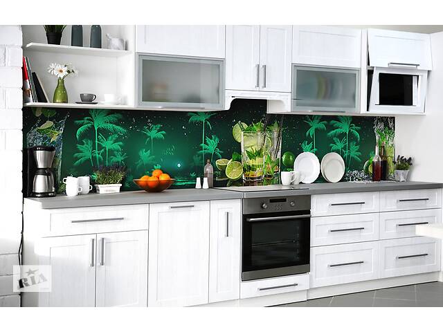 Наклейка на скинали Zatarga на кухню «Тропический вкус» 600х2500 мм виниловая 3Д наклейка кухонный фартук самоклеящаяся