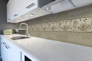 Наклейка на скинали Zatarga на кухню «Винтажные Хризантемы» 600х2500 мм виниловая 3Д наклейка кухонный фартук Z180423