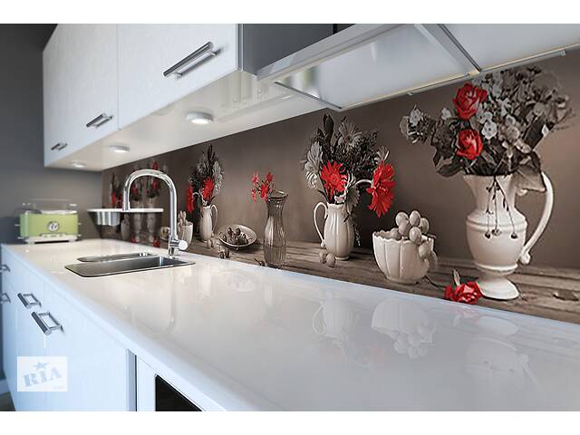 Наклейка на скинали Zatarga на кухню «Винтажный натюрморт» 600х2500 мм виниловая 3Д наклейка кухонный фартук самоклея...