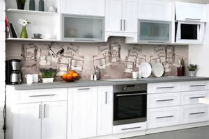 Наклейка на скинали Zatarga на кухню «Идеальные формы» 600х3000 мм виниловая 3Д наклейка кухонный фартук самоклеящаяся