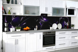 Наклейка на скинали Zatarga на кухню «Загадки сапфира» 600х3000 мм виниловая 3Д наклейка кухонный фартук самоклеящаяся