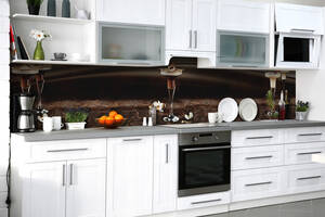 Наклейка на скинали Zatarga на кухню «Зефирное фондю» 650х2500 мм виниловая 3Д наклейка кухонный фартук самоклеящаяся