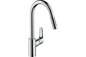 Смеситель для кухонной мойки с выдвижным душем Hansgrohe Focus Хром 31815000