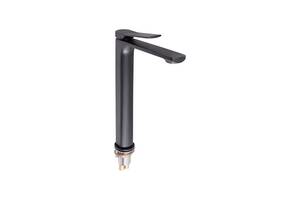 Змішувач для раковини Qtap Slavonice високий QTSLA1042H103B Black Matt