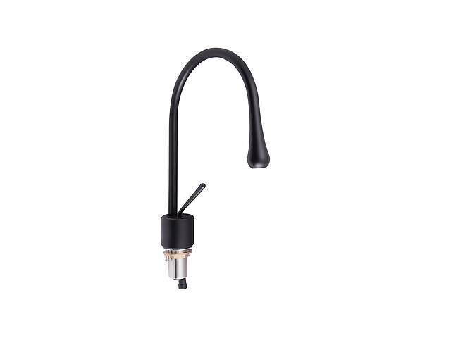 Змішувач для раковини Qtap Virgo з поворотним виливом QTVIR1066103B Black Matt