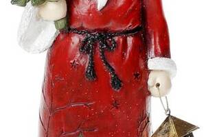 Статуэтка декоративная 'Санта с елочкой' 31.5см, в красном