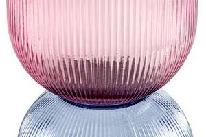 Стеклянная ваза Ariadne 'Carol' Ø16x31см, розовый с голубым