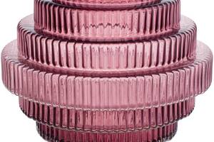 Стеклянная ваза Ariadne 'Modern' Ø16x15см, темно-розовый
