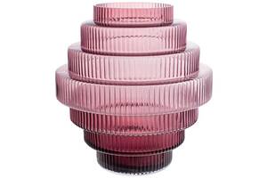 Стеклянная ваза Ariadne 'Modern' Ø22x23см, темно-розовый
