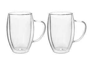 Стеклянные чашки Lefard Double Glass 380 мл Прозрачный AL120274