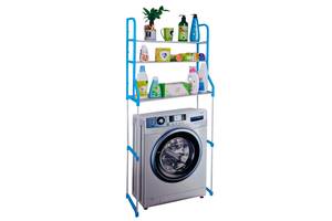 Стеллаж для хранения над стиральной машиной регулируемый по высоте голубой SKL118-291022