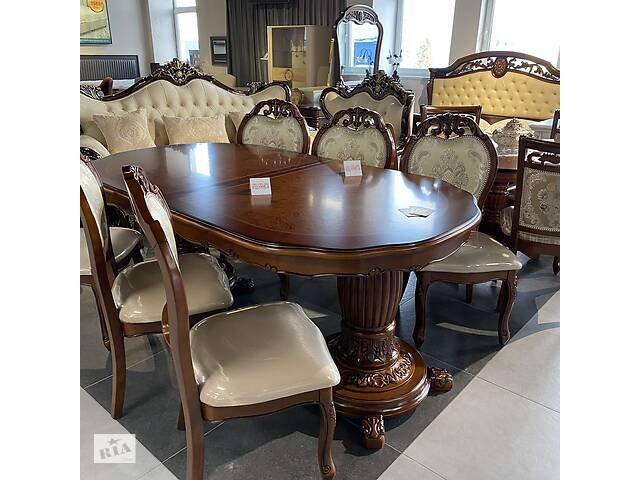 Стол обеденный 2.5м + стулья Малайзия - Фото 2