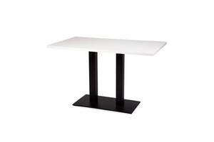 Стол барный прямоугольный SDM Роатан для кафе пластик/металл 120х60 см Белый