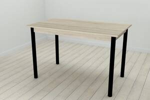 Стол кухонный Ferrum-decor Бенита 75x120x80 Черный ДСП Сонома 16мм (BEN0018)