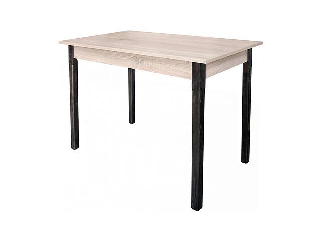 Стол кухонный с деревянными ножками М2 (ширина 1100 мм) МАКСИ МЕБЕЛЬ Дуб сонома/Венге темный (5102368)
