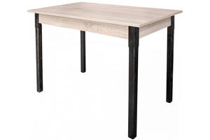 Стол кухонный с деревянными ножками М2 (ширина 1200 мм) МАКСИ МЕБЕЛЬ Дуб сонома/Венге темный (5102369)