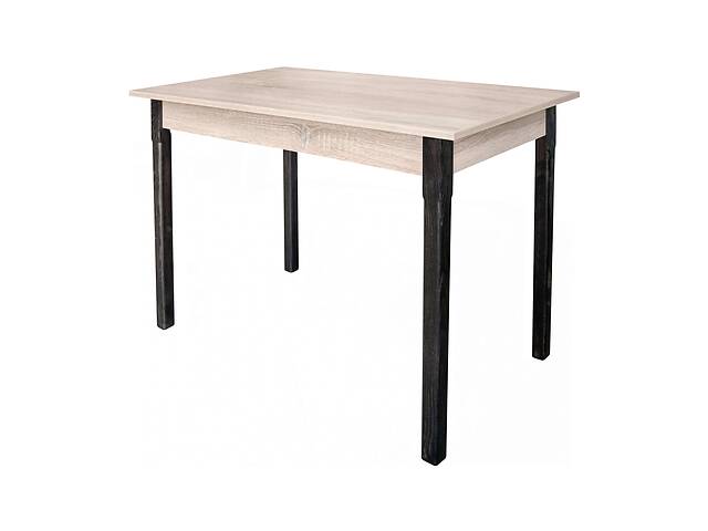 Стол кухонный с деревянными ножками М2 (ширина 1200 мм) МАКСИ МЕБЕЛЬ Дуб сонома/Венге темный (5102369)
