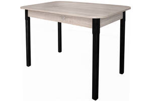 Стол кухонный с деревянными ножками (ширина 1200 мм) МАКСИ МЕБЕЛЬ Дуб сонома/Венге темный (12886)