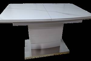 Стіл обідній розкладний кераміка з МДФ білий DAOSUN DT 8053