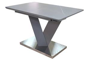 Стол обеденный раскладной керамика из МДФ серый DAOSUN DT 8117