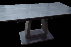 Стіл обідній розкладний кераміка з МДФ сірий дуб DAOSUN DT 17001