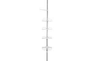 Стойка с полками для ванной комнаты Multi Corner Shelf угловая 3.2 м White (3_01686)