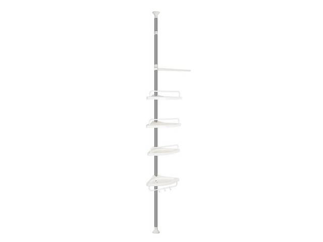 Стійка з полицями для ванної кімнати RIAS Multi Corner Shelf кутова 2.6 м White (3_01685)