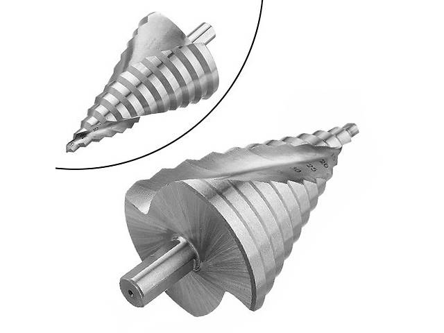 Ступенчатое шаговое сверло по металлу HSS 6-60мм