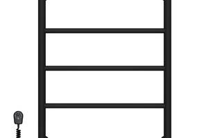 Полотенцесушитель электрический Орион П5 500х800 Deffi Черный EF16 Левое подключение (C.OR.80.50.5.EBL5)