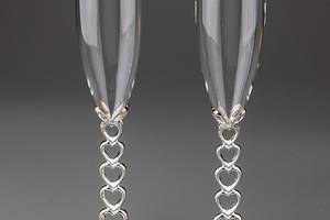 Свадебные бокалы на металлической ножке Veronese 2 шт 26 см 1009G Купи уже сегодня!