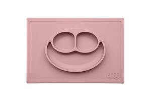 Силиконовая тарелка коврик EZPZ Happy mat розовый (HAPPY MAT BLUSH)