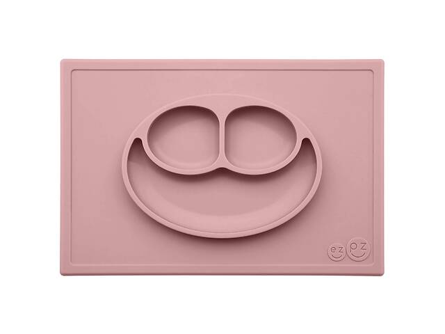 Силіконова тарілка килимок EZPZ Happy mat рожевий (HAPPY MAT BLUSH)